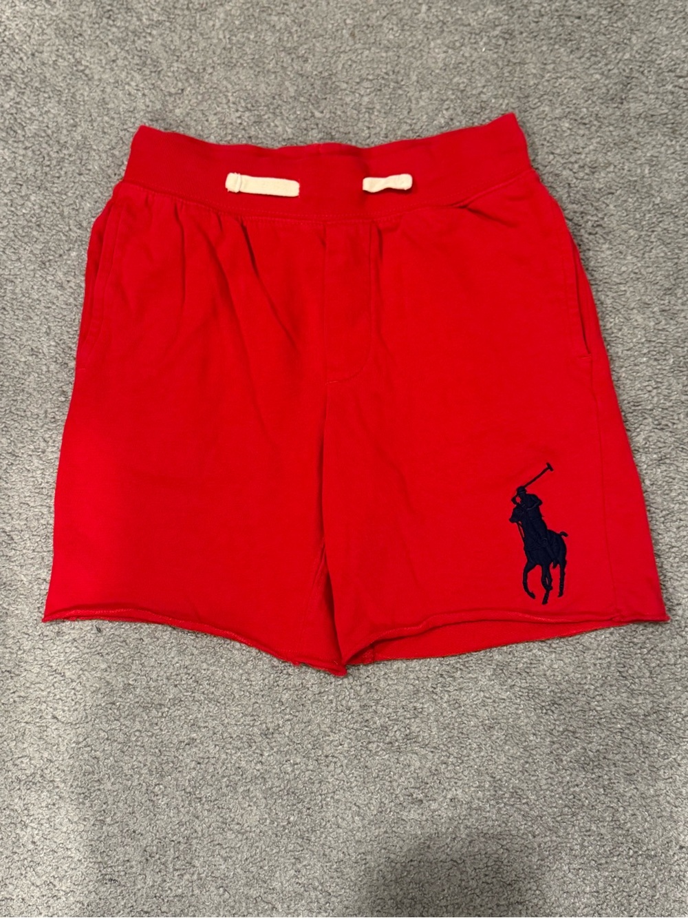 Polo by Ralph Lauren Red Kids Shorts with Navy Logo